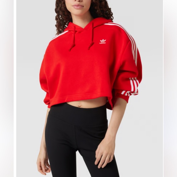 Adidas Adicolor Cropped Hoodie - Picture 7 of 15